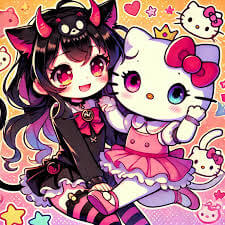 kuromi:fox5ydxdt58= hello kitty